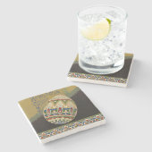 Christus ist Vintages russisches Ostereier erwisch Steinuntersetzer (Seitenansicht)