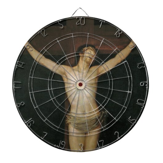Christus (Jesus am Kreuz) (von Goya) Dartscheibe (vorne)