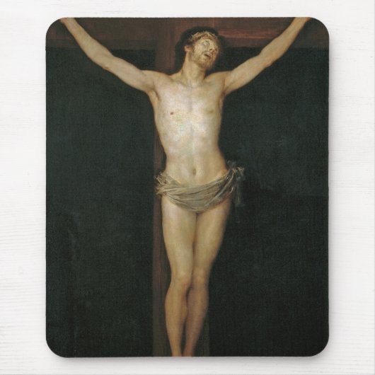 Christus (Jesus am Kreuz) (von Goya) Mousepad (Vorne)