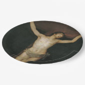 Christus (Jesus am Kreuz) (von Goya) Pappteller (Schrägansicht)