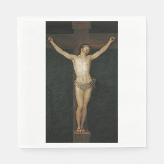 Christus (Jesus am Kreuz) (von Goya) Serviette (Vorderseite)