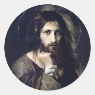 Christus Jesus der Erretter von Cornicelius Runder Aufkleber