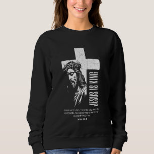 Christus Jesus ist König religiöse Christliche Kir Sweatshirt