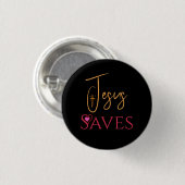 Christus Jesus rettet Kreuz Herz  Button (Vorne & Hinten)