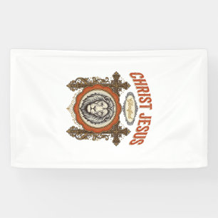 Christus Jesus Vintage Löwe Glaube Banner