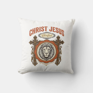 Christus Jesus Vintage Löwe Glaube Kissen