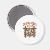 Christus Jesus Vintage Löwe Glaube Magnet (Vorderseite/Rückseite)