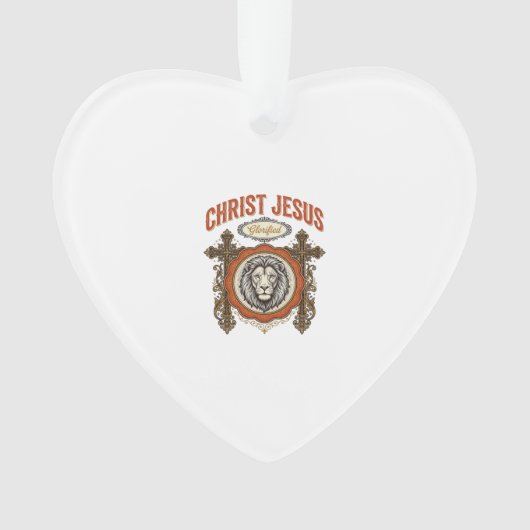 Christus Jesus Vintage Löwe Glaube Ornament (Vorderseite)