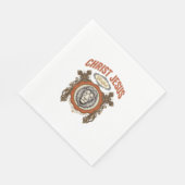 Christus Jesus Vintage Löwe Glaube Serviette (Ecke)