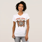 Christus Jesus Vintage Löwe Glaube T-Shirt (Vorne ganz)