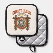 Christus Jesus Vintage Löwe Glaube Topflappen (Vorderseite/Rückseite)