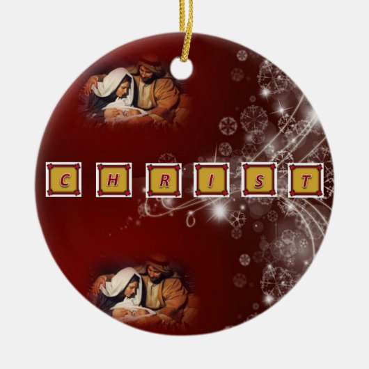 Christus Keramik Ornament (Vorne)