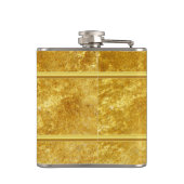 Christus klopft an einer verwitterten Holztür Gold Flachmann (Rückseite)