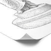 Christus Line Zeichne Wall Art Poster (Ecke)