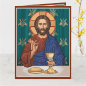 Christus mit Chalice Karte (Gelbe Blume)