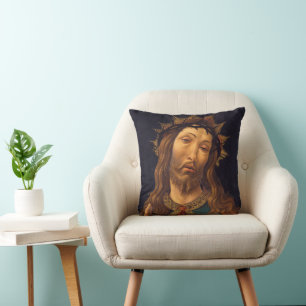 Christus mit Dornenkrone von Sandro Botticelli Kissen