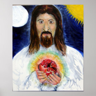 Christus mit Granatäpfeln Poster