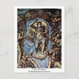 Christus mit Maria von Michelangelo Buonarroti Postkarte
