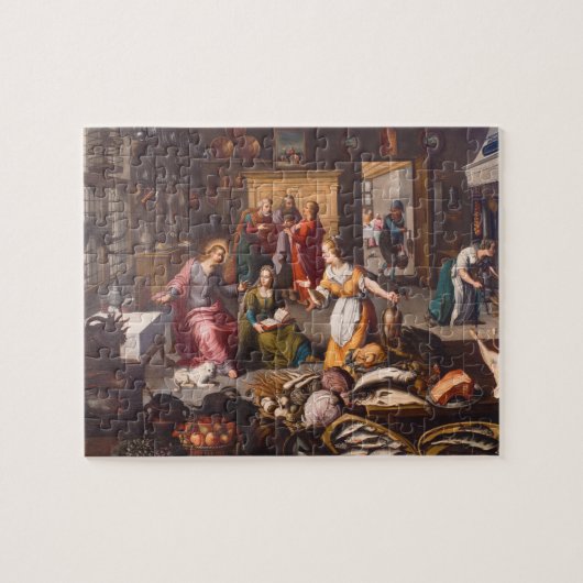 Christus mit Martha und Mary von Joos Goemare Puzzle (Horizontal)