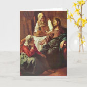 Christus mit Mary und Martha von Johannes Vermeer Karte (Gelbe Blume)