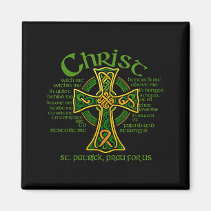 Christus mit mir keltisches Kreuz St. Patrick Brus Magnet