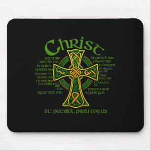 Christus mit mir keltisches Kreuz St. Patrick Brus Mousepad