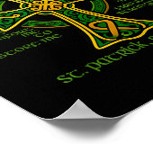 Christus mit mir keltisches Kreuz St. Patrick Brus Poster (Ecke)