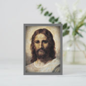 Christus mit mitfühlenden Augen Postkarte (Stehend Vorderseite)