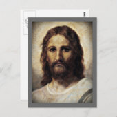 Christus mit mitfühlenden Augen Postkarte (Vorne/Hinten)