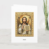 Christus Pantocrator - Grußkarte Karte (Rückseite)