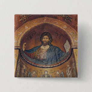 Christus Pantocrator und Madonna Button