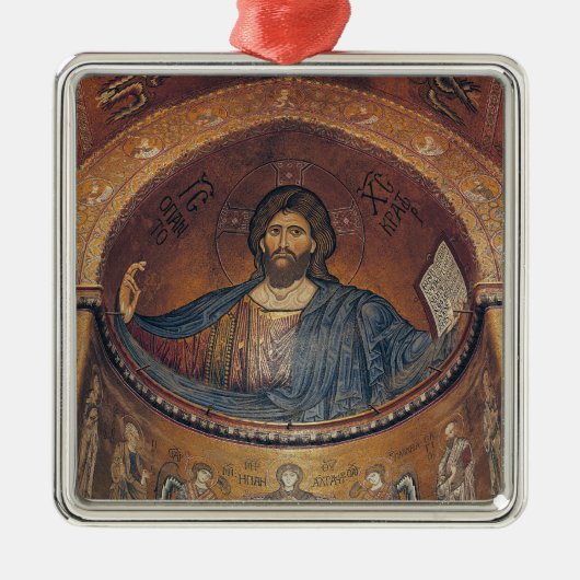Christus Pantocrator und Madonna Ornament Aus Metall (Vorne)