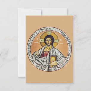 Christus Pantokrator Ikone Heiligenbild Pater No Dankeskarte