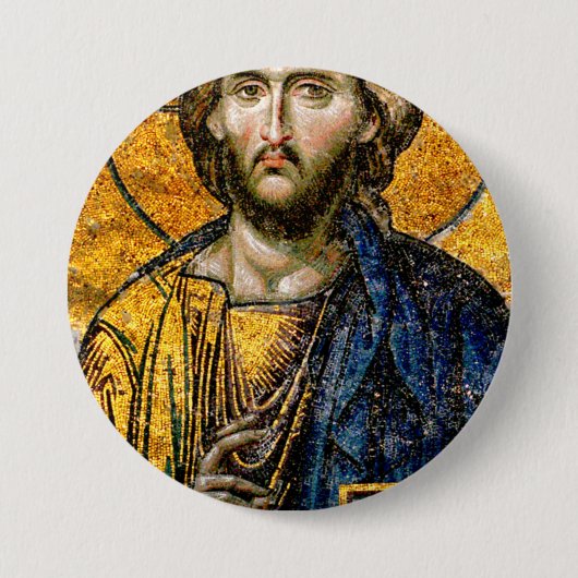 Christus Pantokrator-Mosaik Button (Vorderseite)