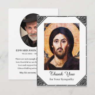 Christus Pantokrator Sinai Orthodoxe Foto Beerdigu Dankeskarte