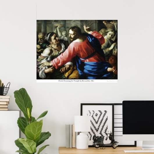 Christus rätselt den Tempel von Bernardino Mei Poster (Heimbüro)