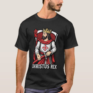 Christus Rex Katholische Christkönig Heiliges Herz T-Shirt