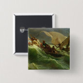 Christus schlafend in seinem Boot Button (Vorne & Hinten)