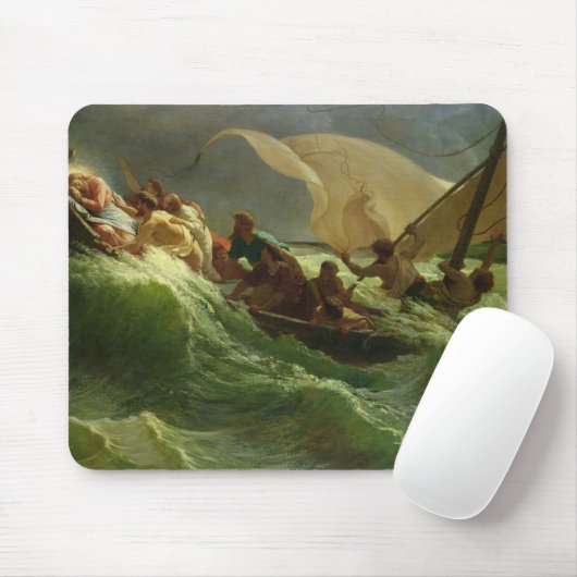 Christus schlafend in seinem Boot Mousepad (Mit Mouse)