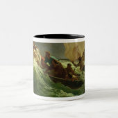 Christus schlafend in seinem Boot Zweifarbige Tasse (Mittel)