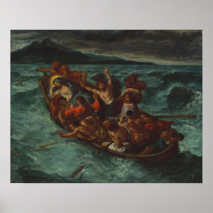 Christus schlafend während des Sturms Poster
