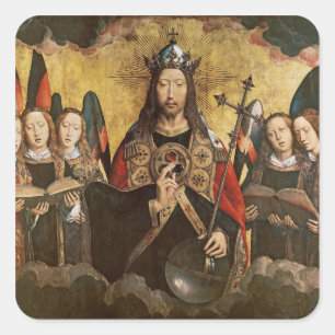 Christus-Segen, zentrale Platte von einem Quadratischer Aufkleber