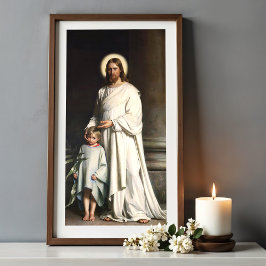 Christus segnet das kleine Kind Poster
