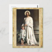 Christus segnet das kleine Kind Postkarte (Vorne/Hinten)