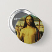 Christus segnet von Giovanni Bellini Button (Vorne & Hinten)