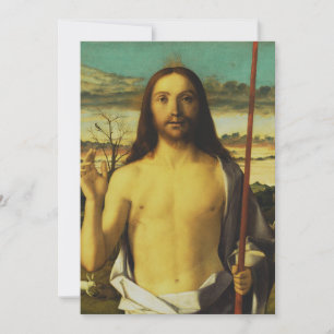 Christus segnet von Giovanni Bellini   Dankeskarte