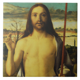 Christus segnet von Giovanni Bellini   Fliese