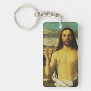 Christus segnet von Giovanni Bellini Schlüsselanhänger