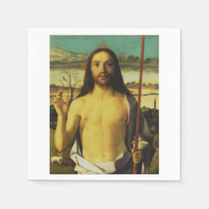 Christus segnet von Giovanni Bellini   Serviette