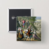 Christus Siegeseintritt in Jerusalem, von einem Bi Button (Vorne & Hinten)